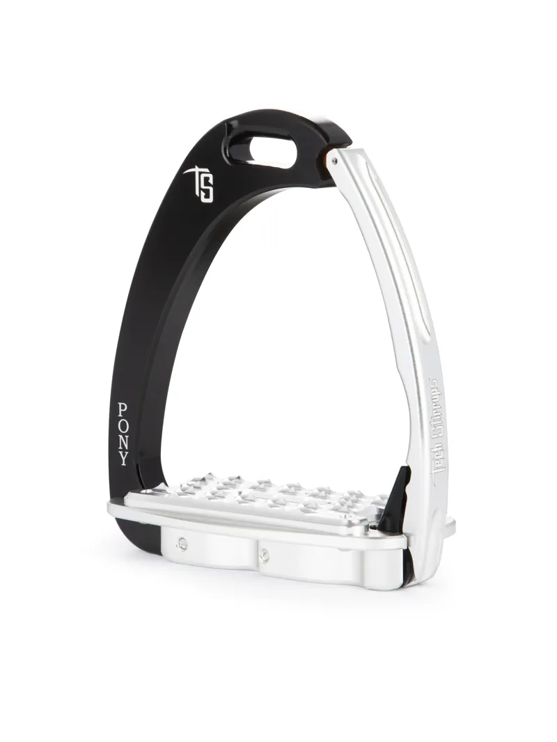 Tech Venice Medium Sloped Safety Stirrups-Black/Silver